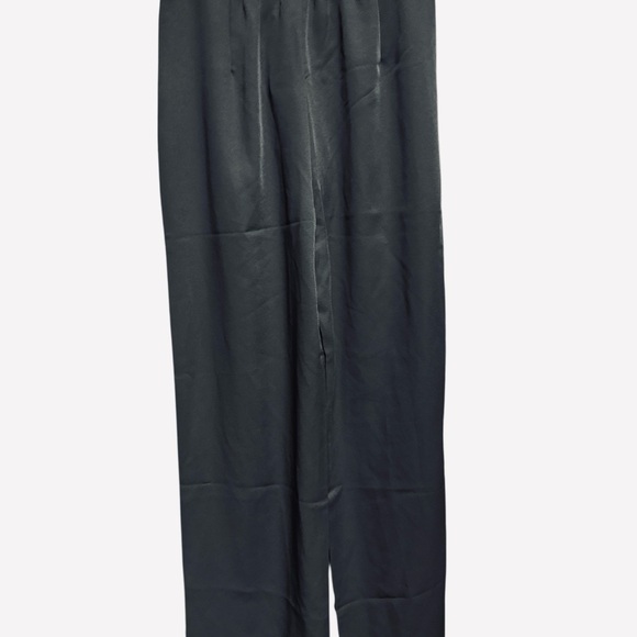 Halara High Waist Black Wide Leg Pleated Trousers Chic Elegance Stretch M - Picture 3 of 7